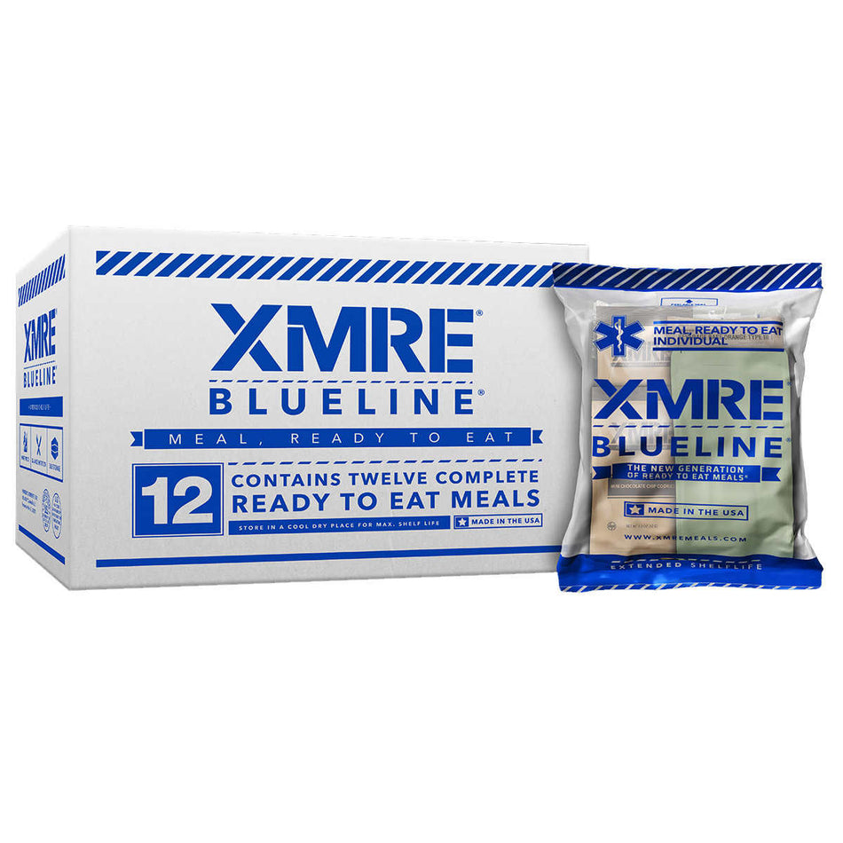 XMRE Blue Line Case Emergency Food - 12 Meals (12 Total Servings)